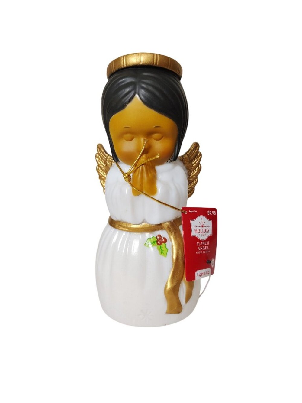 Holiday Time Light-Up 11 in. Angel Battery Operated Christmas Tabletop Blow Mold